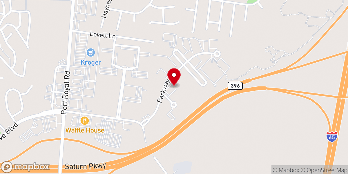 Map showing location of Grace Reformed Church