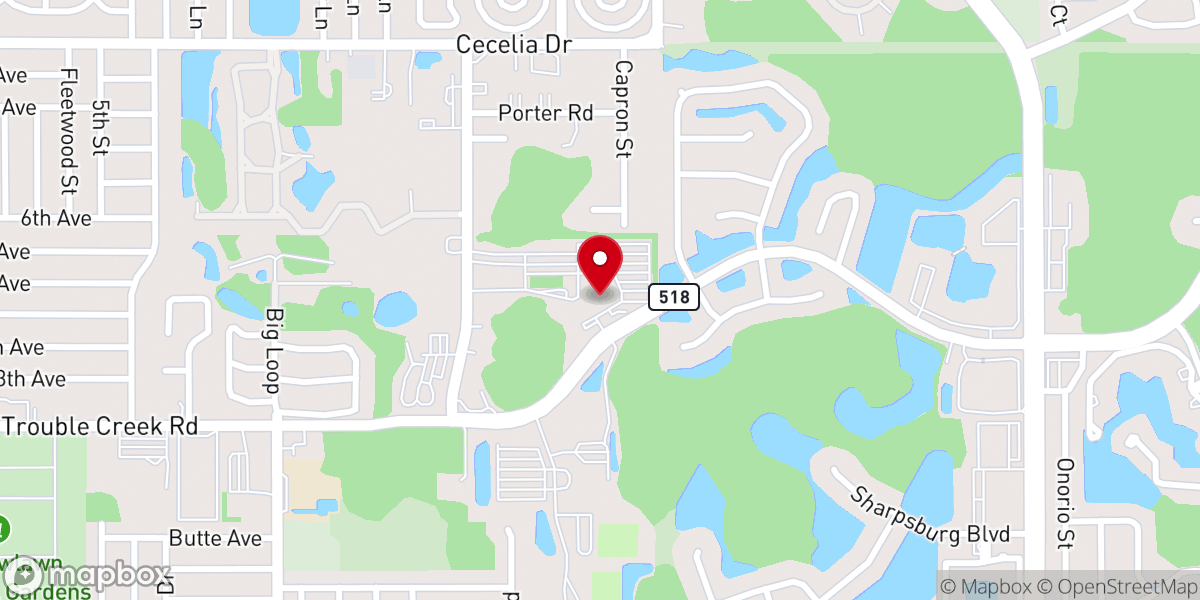 Map showing location of The Community Center Food Pantry