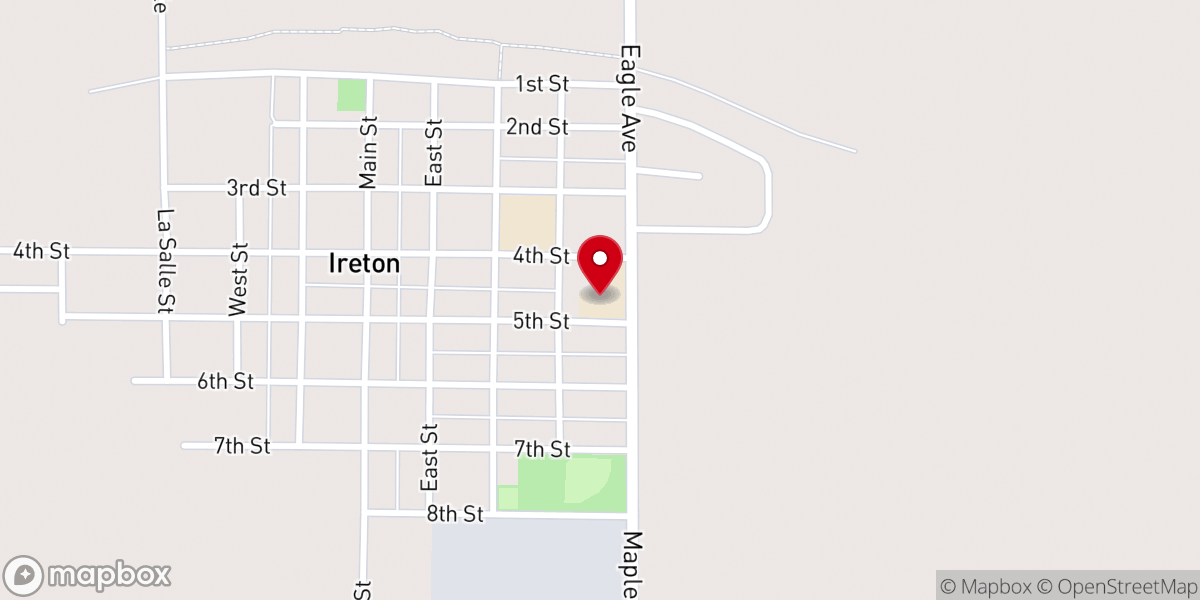 Map showing location of Ireton Christian School