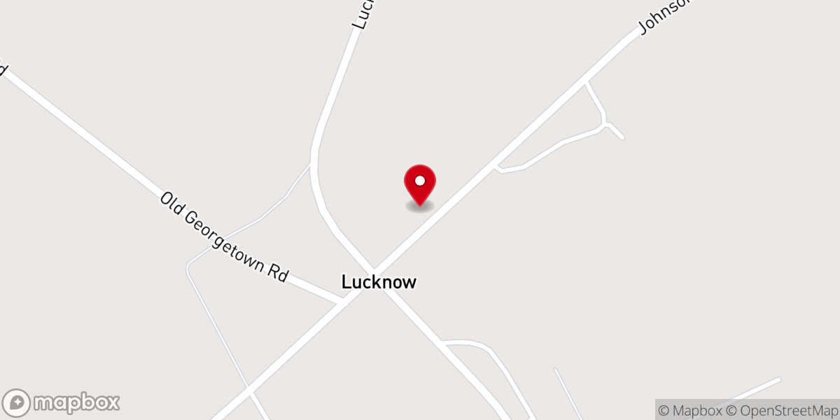 Map showing location of Lucknow Baptist Church