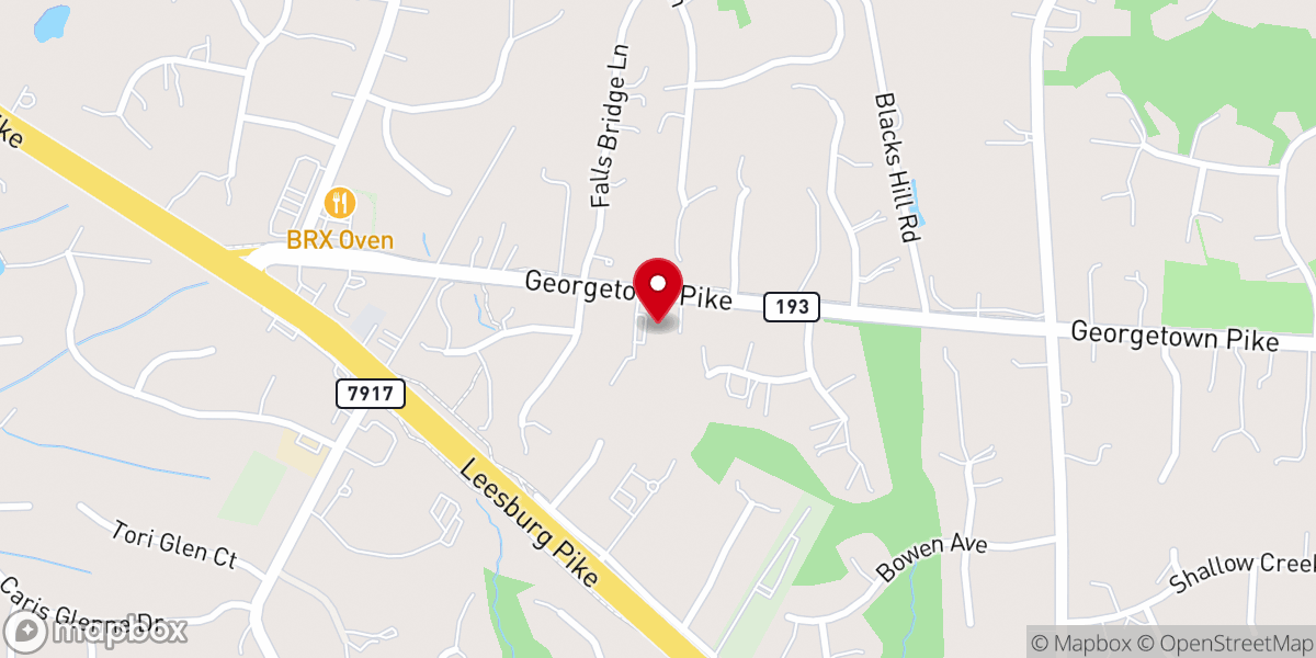 Map showing location of Great Falls Church of Christ