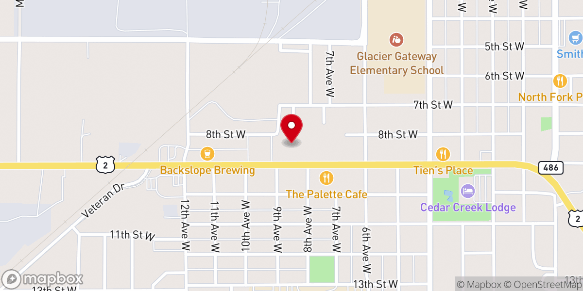 Map showing location of First Baptist Church Columbia