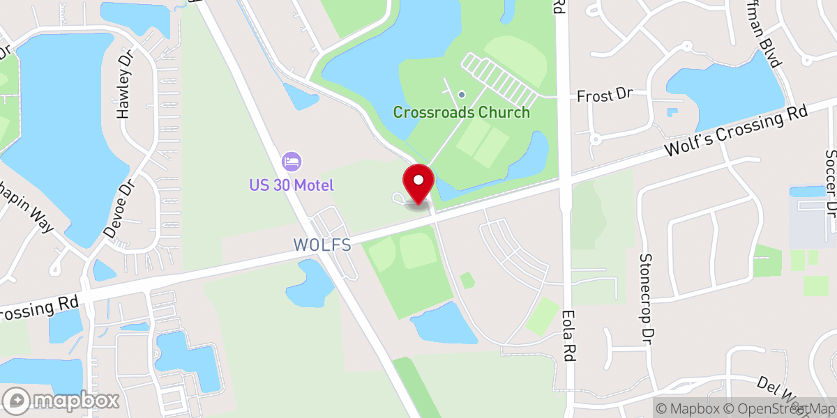 Map showing location of Crossroads Church Office