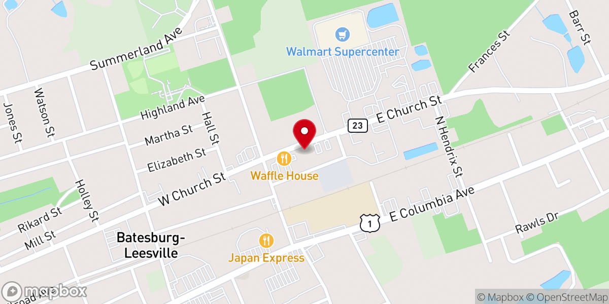 Map showing location of Randall's Produce & Deli