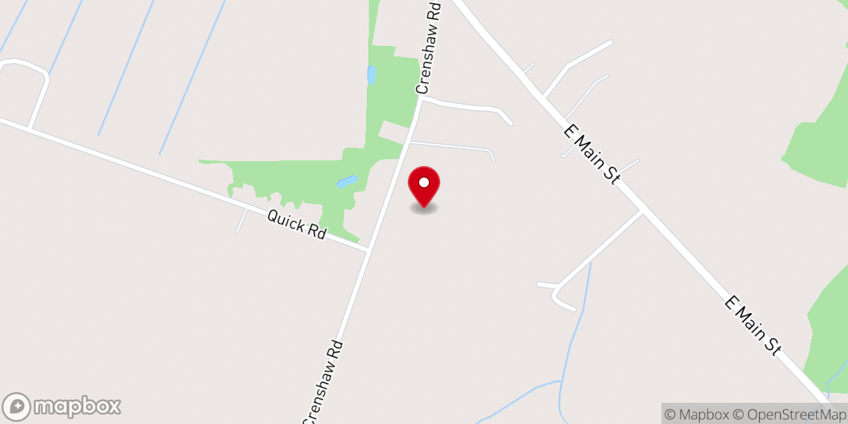 Map showing location of Oak Ridge Missionary Baptist Church