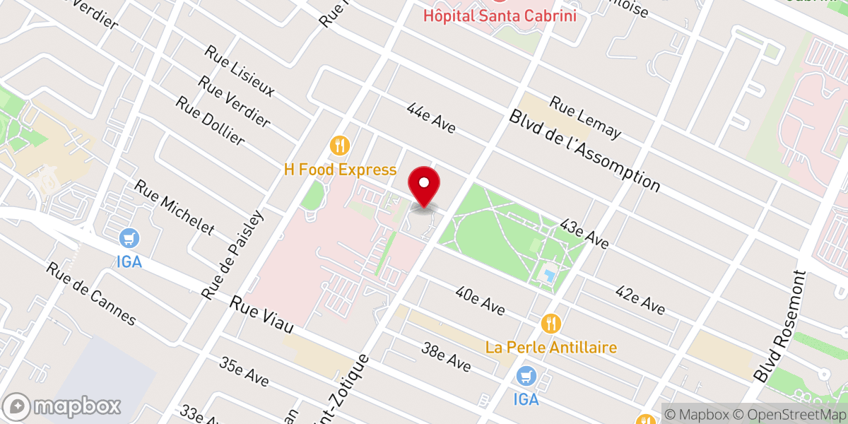 Map showing location of St. Bonaventure Catholic Church