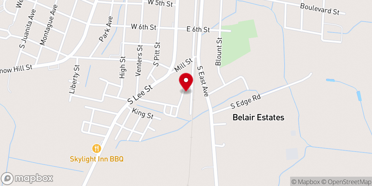 Map showing location of Refuge Church Fellowship Ayden NC