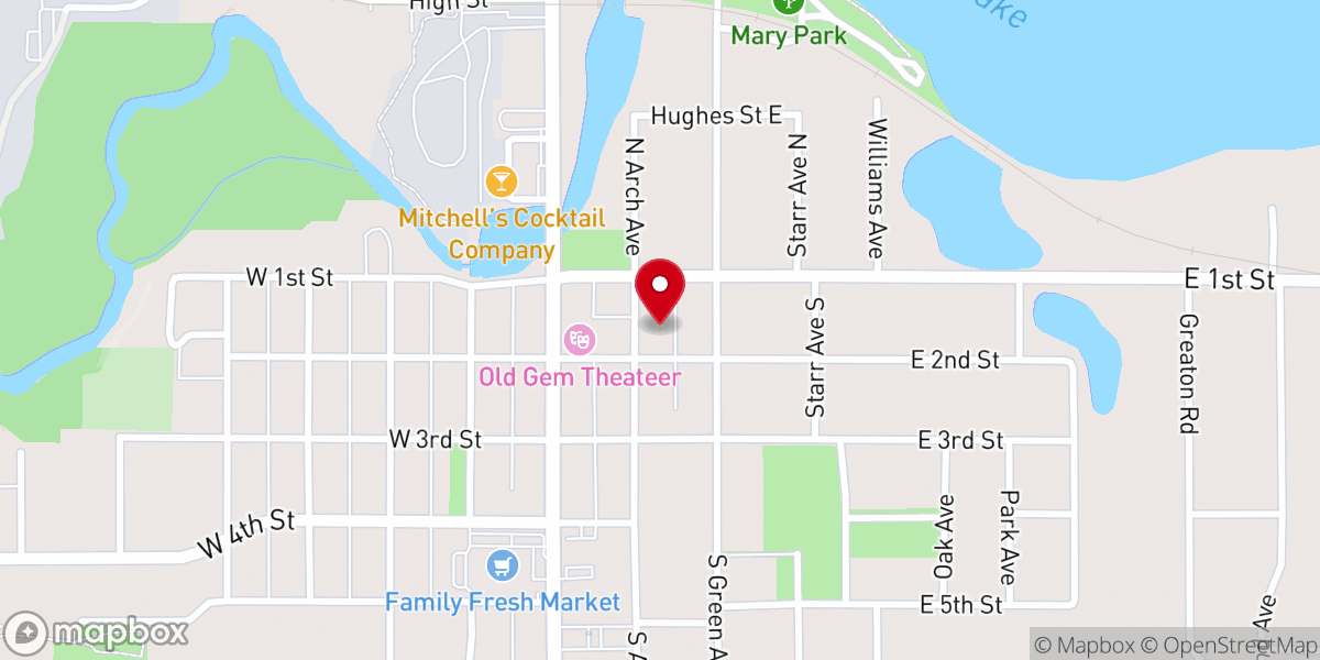 Map showing location of New Richmond United Methodist Church