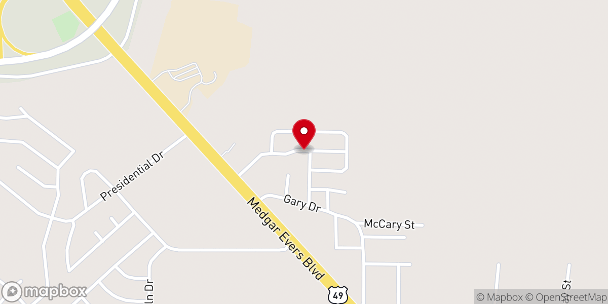 Map showing location of Greater Northside Freewill Baptist Church