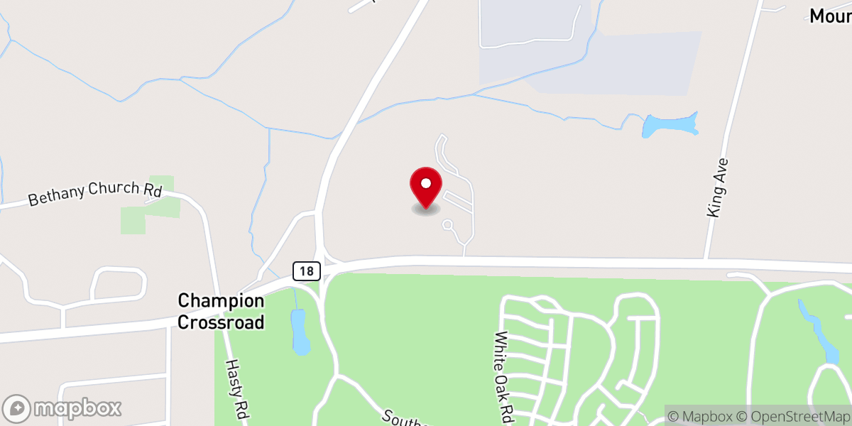 Map showing location of Christ the King Catholic Church