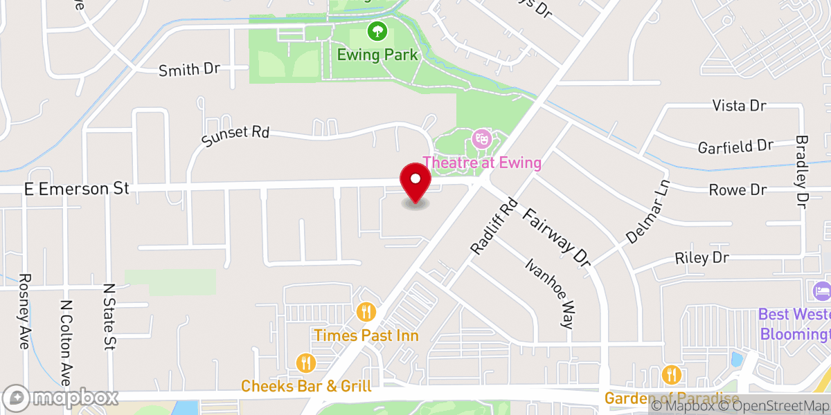 Map showing location of Saint John's Lutheran Church