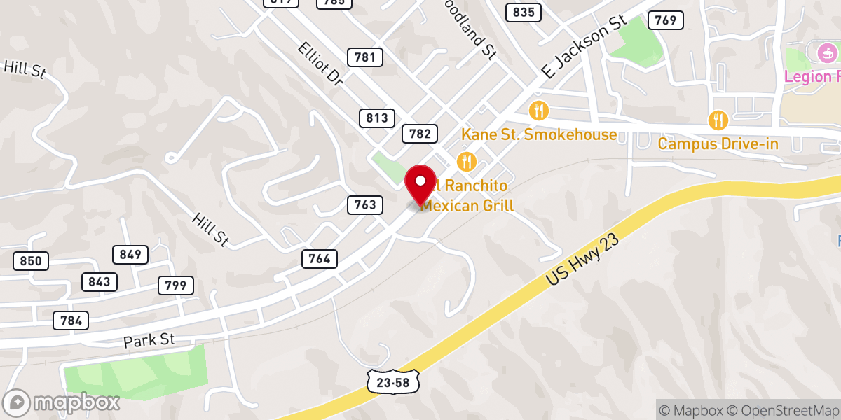 Map showing location of Gate City Baptist Church