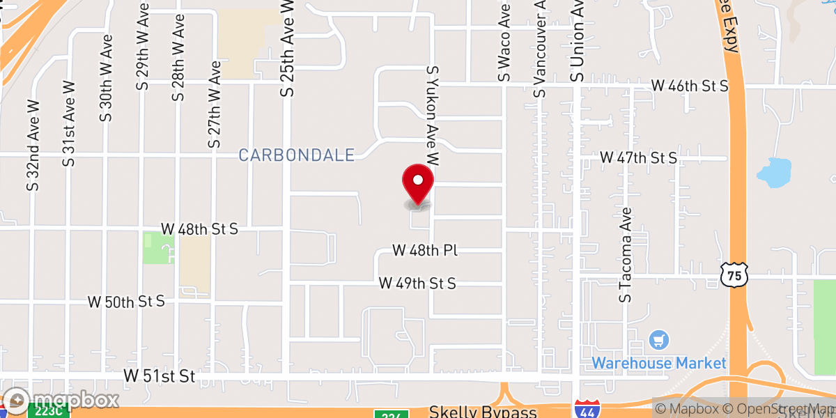 Map showing location of New Covenant Bible Church