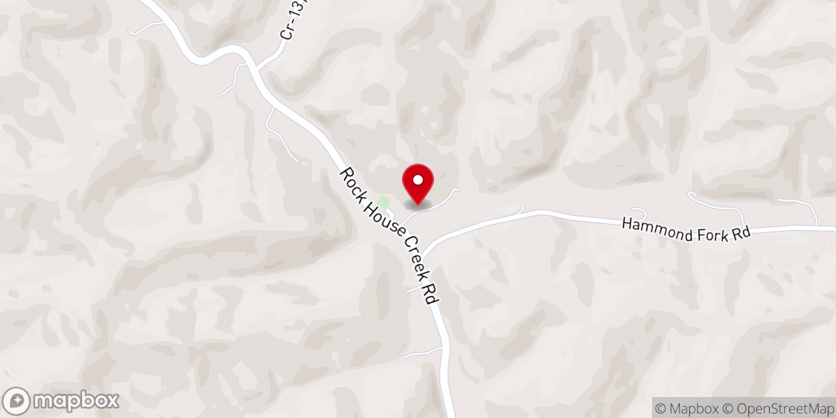 Map showing location of Rockhouse United Baptist Church