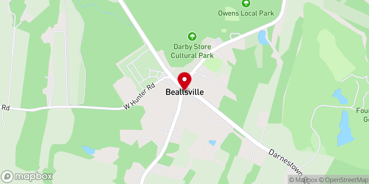 Map showing location of Beallsville