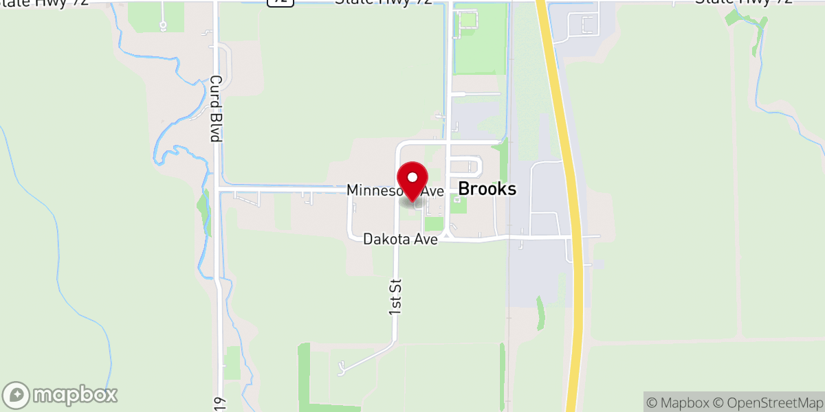 Map showing location of St Joseph's Catholic Church Brooks Parish