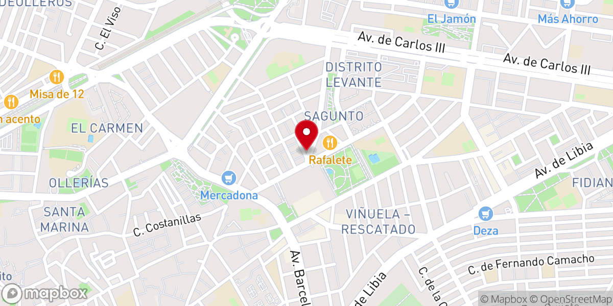 Map showing location of Parroquia San Juan de Ávila