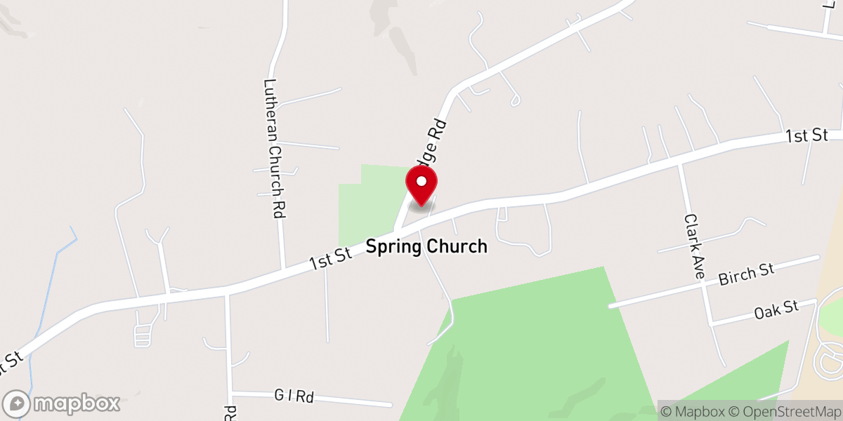 Map showing location of Boiling Springs Church