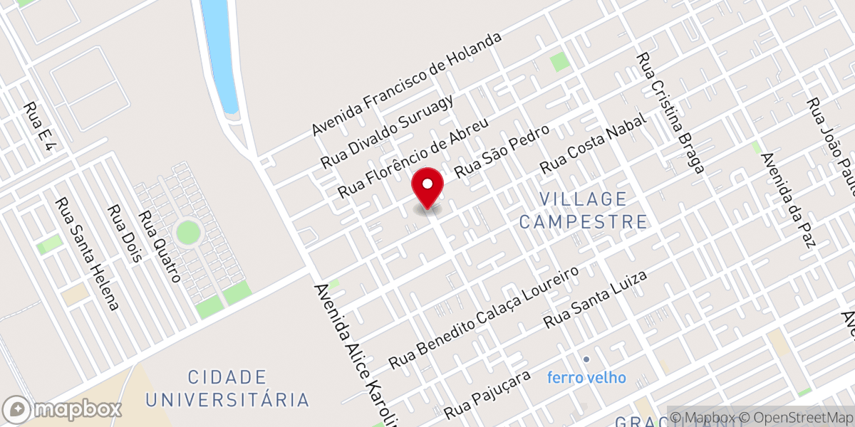 Map showing location of IEVADECS MACEIÓ Assembleia de Deus Campo de Samambaia Ministério do Guará