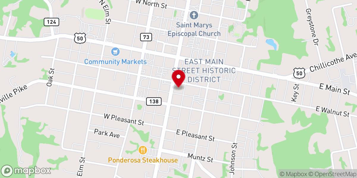 Map showing location of St. Mary Church - Our Lady of the Hills Catholic Family