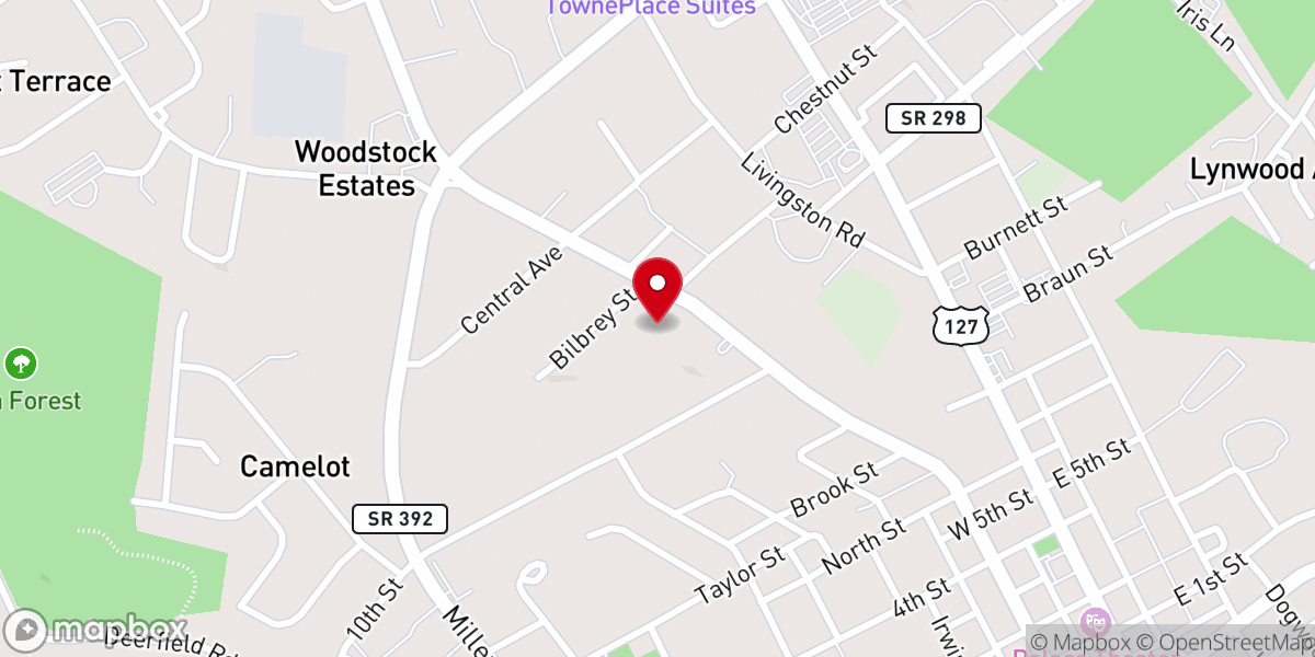 Map showing location of Wesley Bible Church