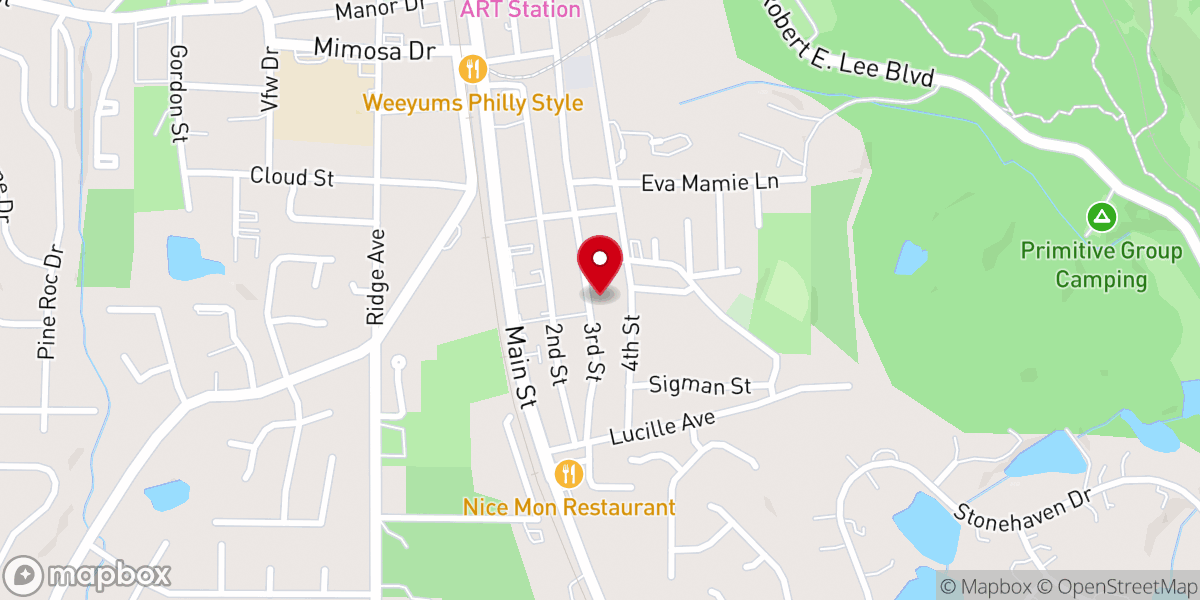 Map showing location of St. Paul A.M.E. Church