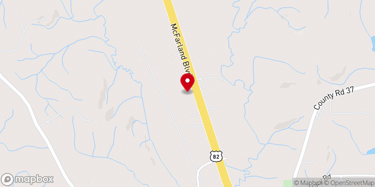 Map showing location of Duncanville Baptist Church