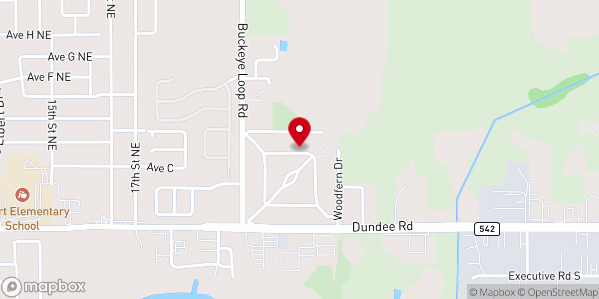 Map showing location of Eastside Assembly of God