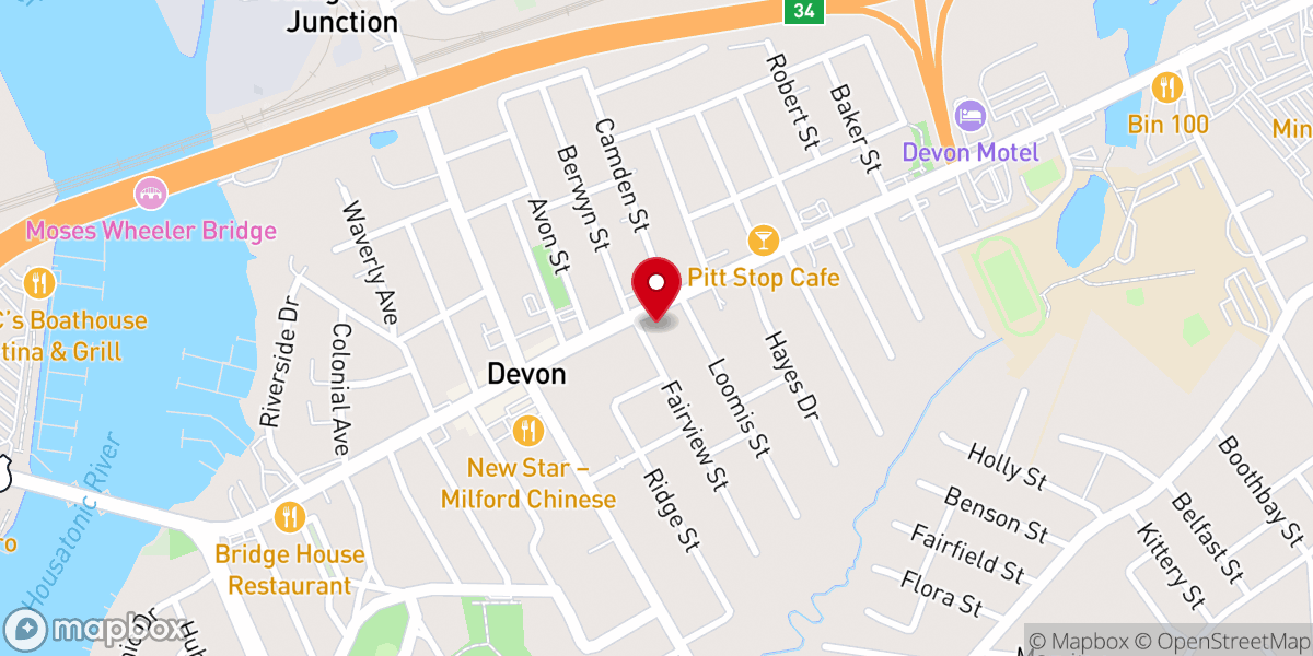Map showing location of St Andrew's Episcopal Church