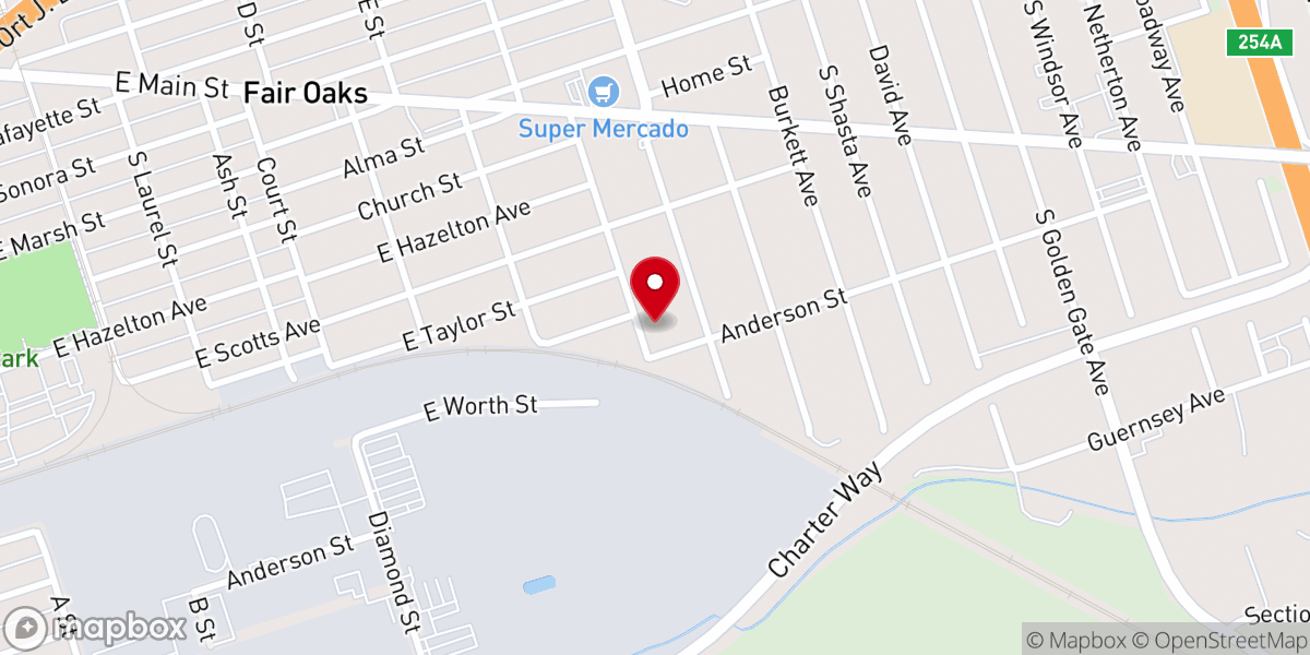 Map showing location of Stockton Gospel Tabernacle