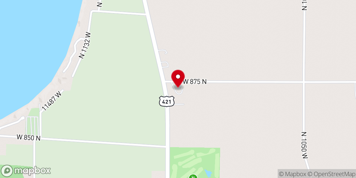 Map showing location of Yeoman United Methodist Church