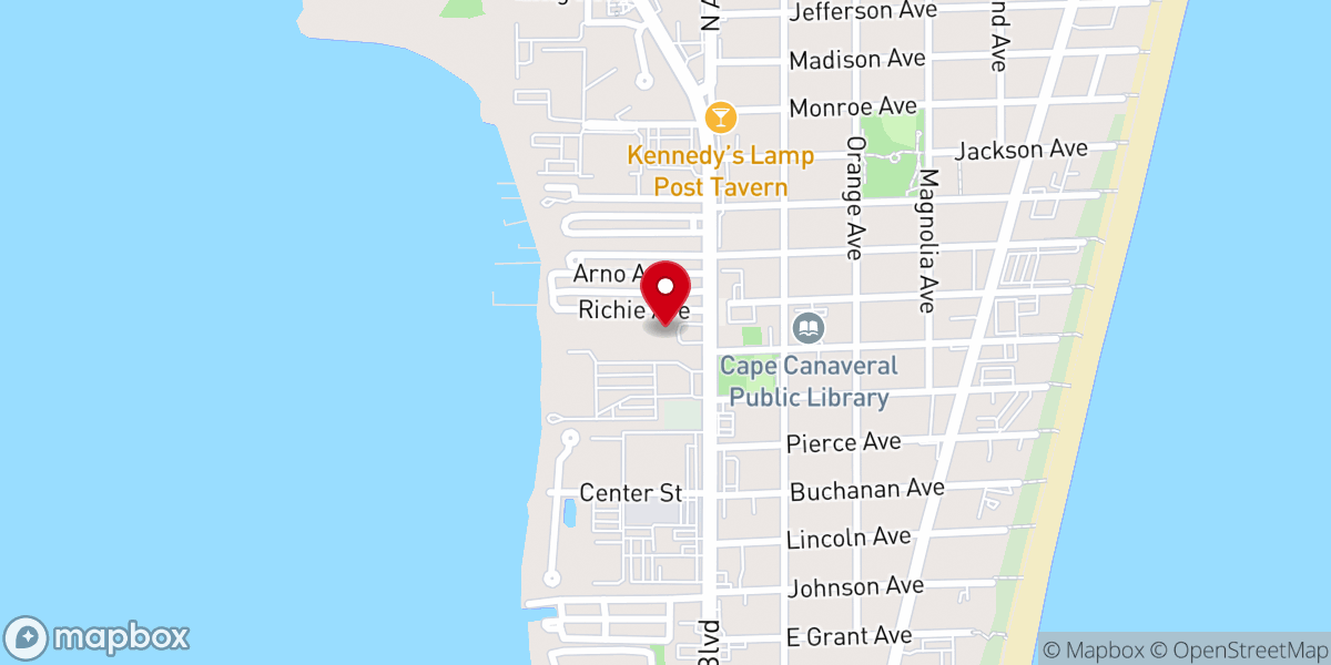 Map showing location of Christ Lutheran Church