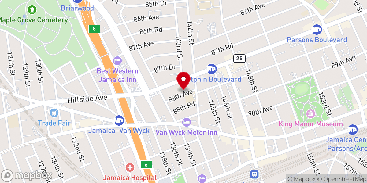 Map showing location of Church City USA