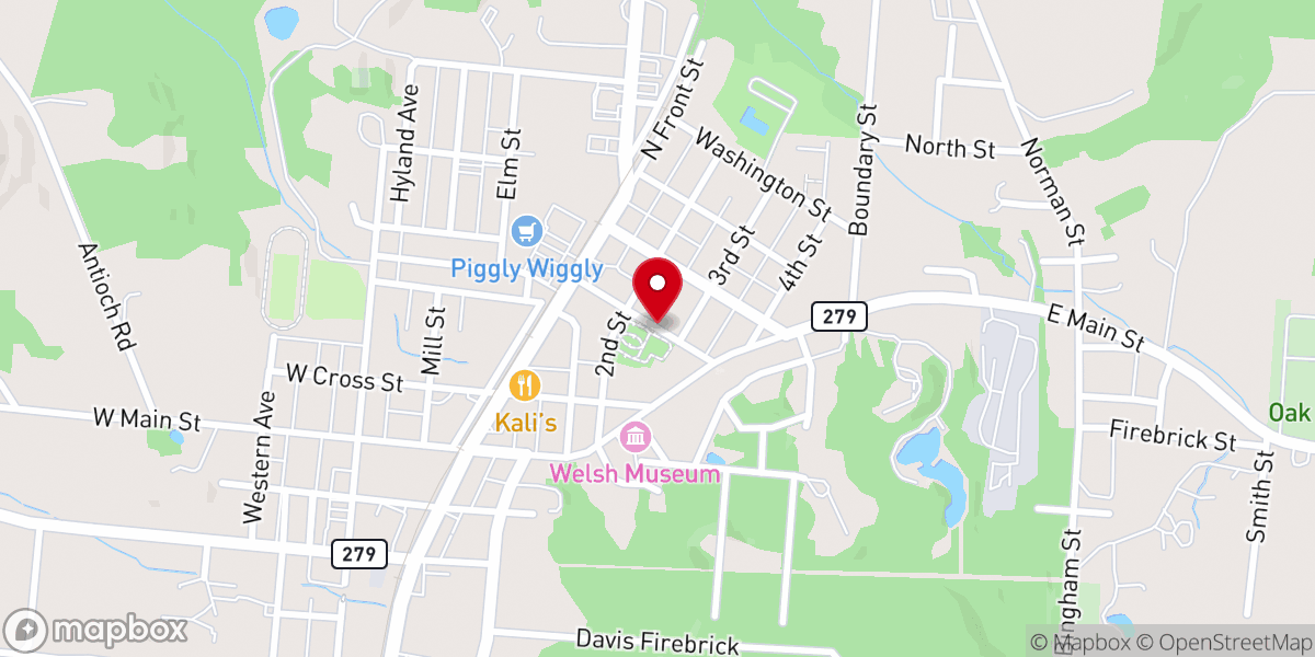 Map showing location of Oak Hill United Methodist