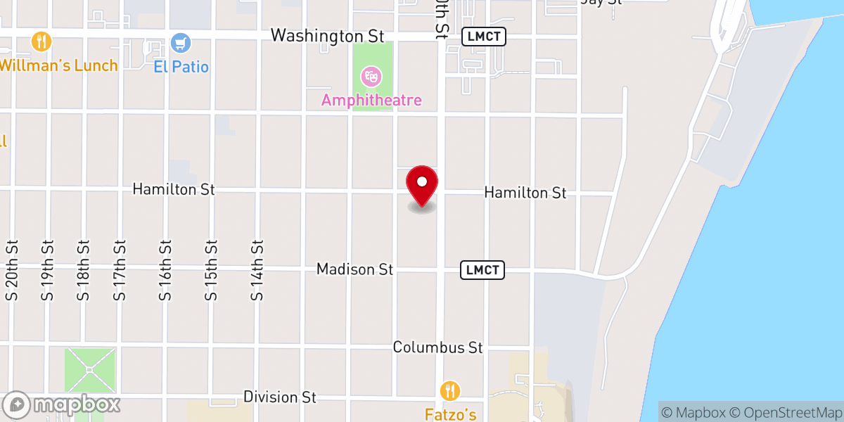 Map showing location of Calvary Chapel of Manitowoc