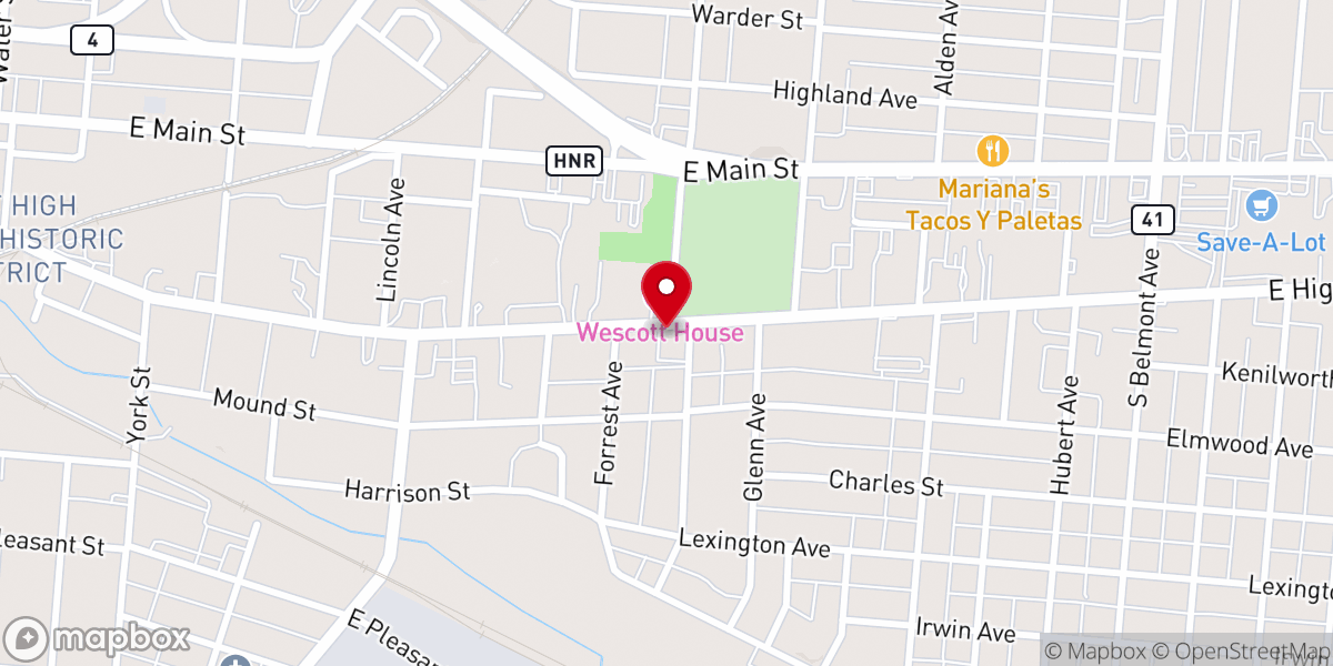 Map showing location of Fifth Lutheran Church