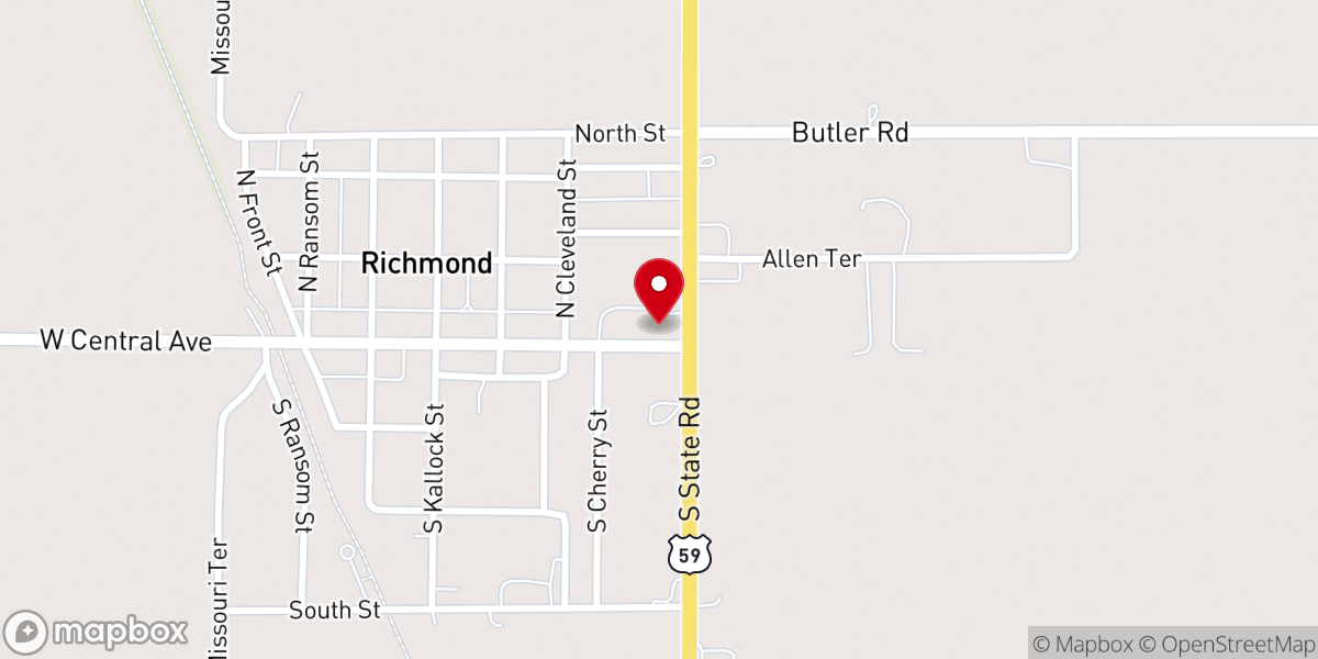 Map showing location of St. Boniface - St. Therese