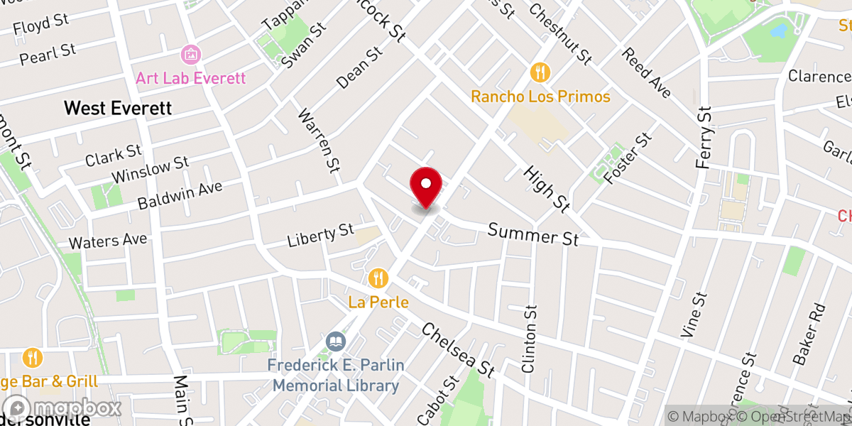 Map showing location of Iglesia Pentecostal Church