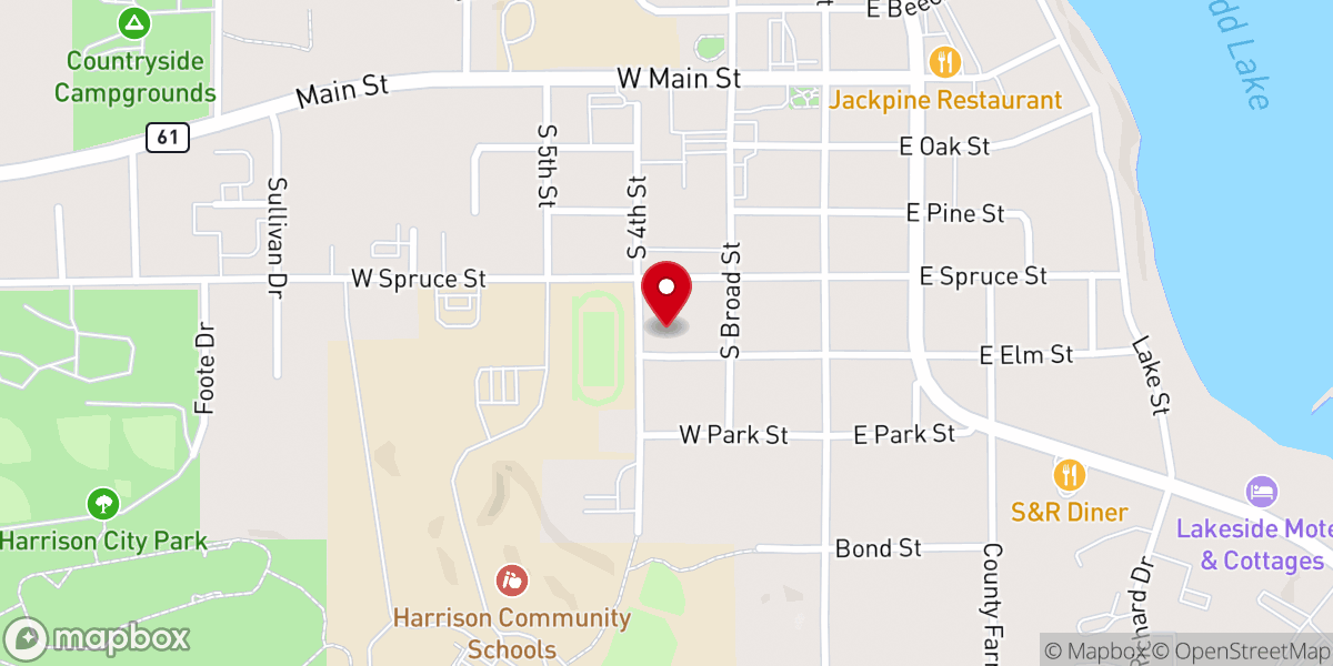 Map showing location of First Congregational UCC