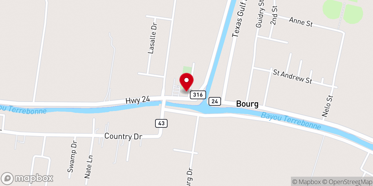 Map showing location of St. Ann Catholic Church