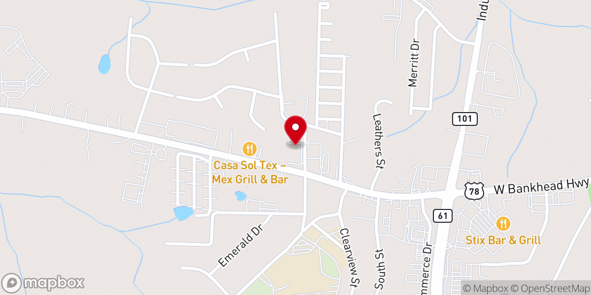 Map showing location of Villa Rica Community Church