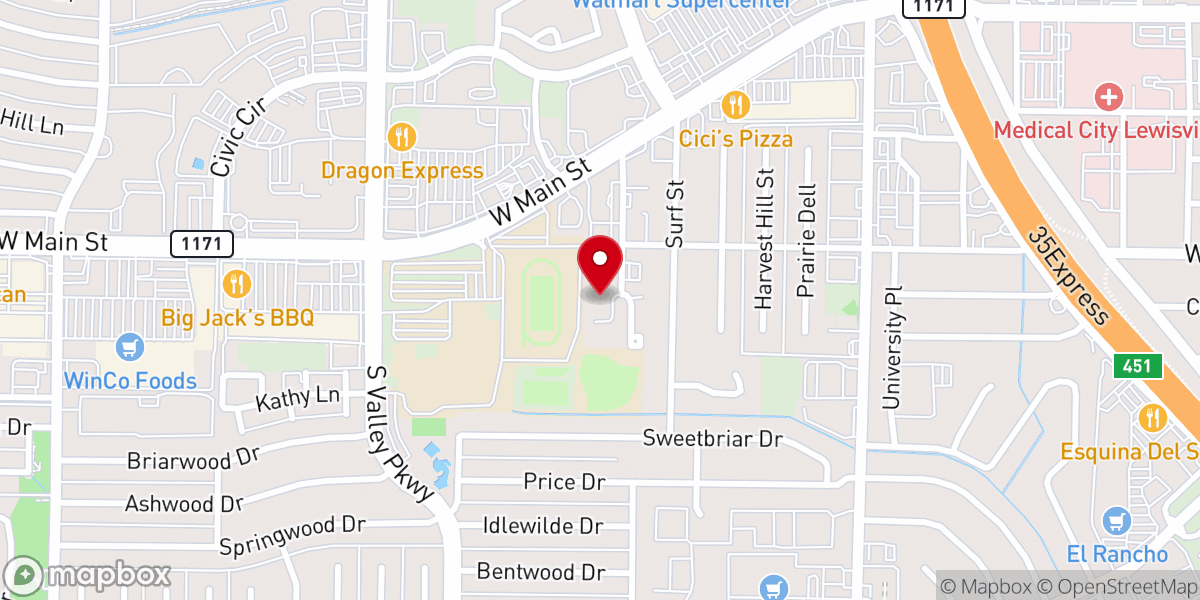 Map showing location of Iglesia Bautista Libertad