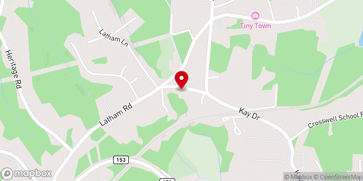 Map showing location of Crosswell Apostolic Church
