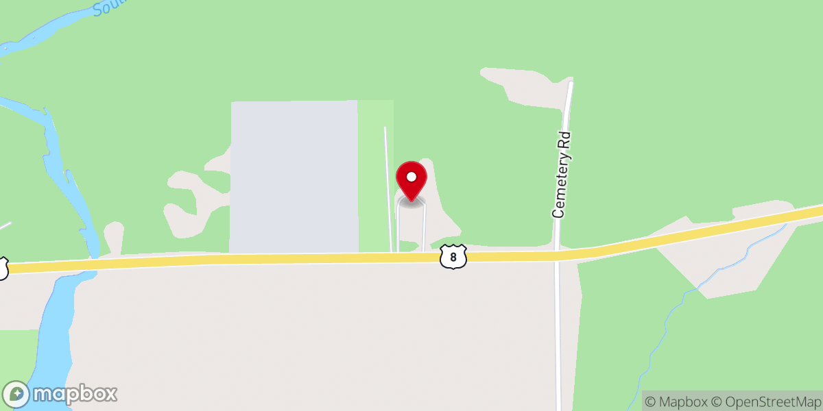 Map showing location of Trinity Evangelical Lutheran Church