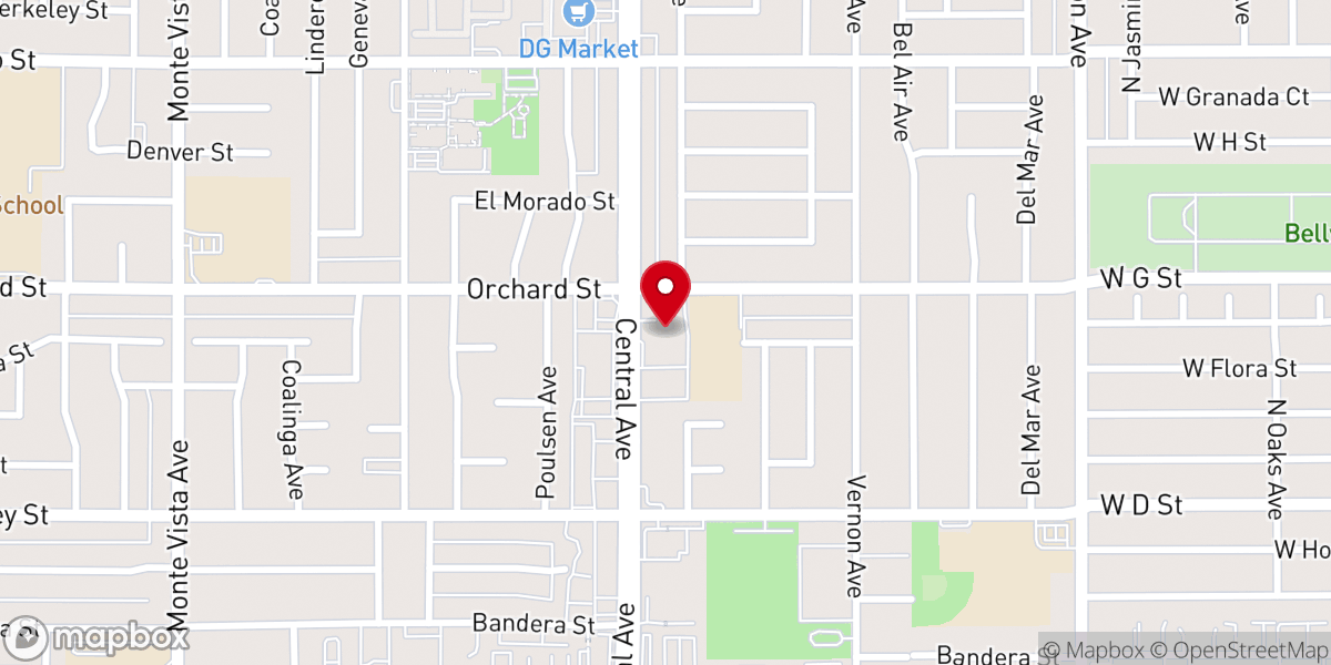 Map showing location of Our Lady of Lourdes Church