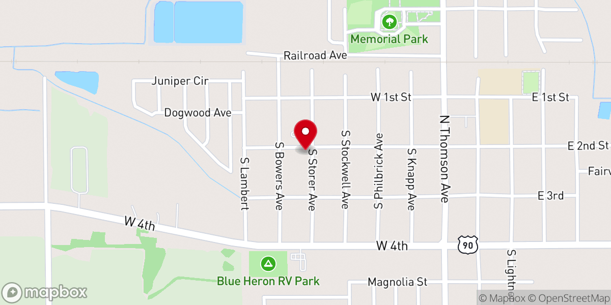 Map showing location of St. Peter Claver Catholic Church