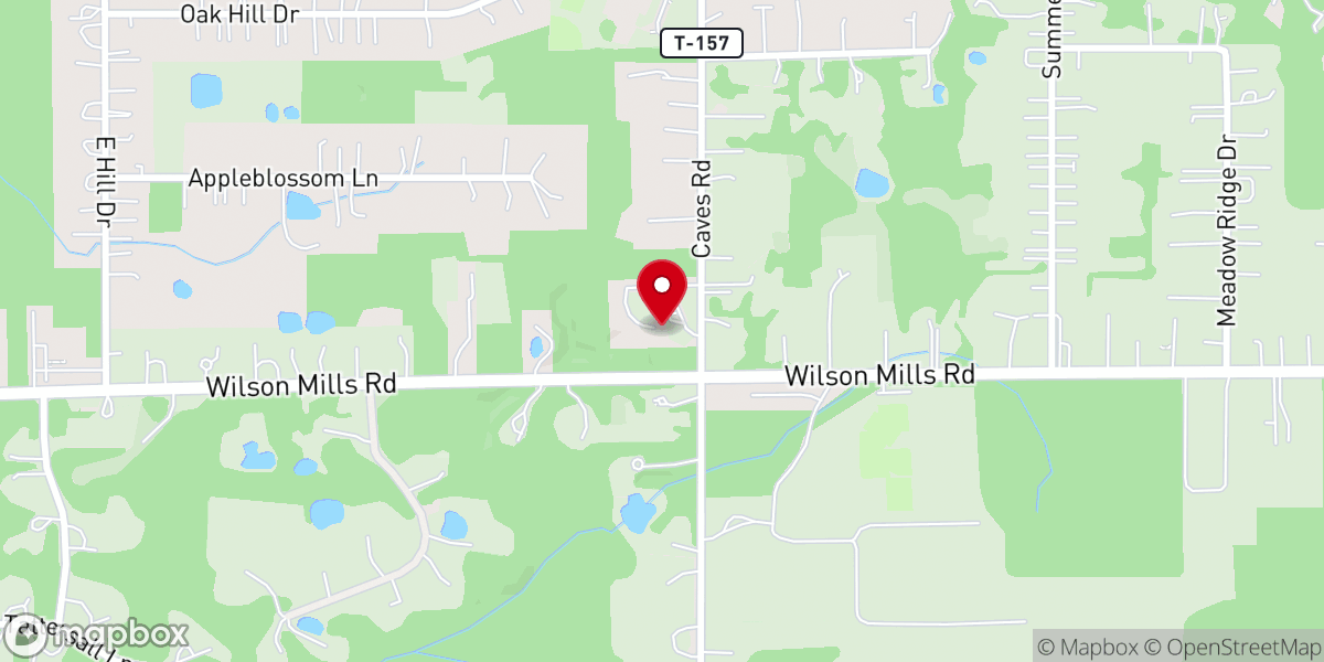 Map showing location of Community Church of Chesterland