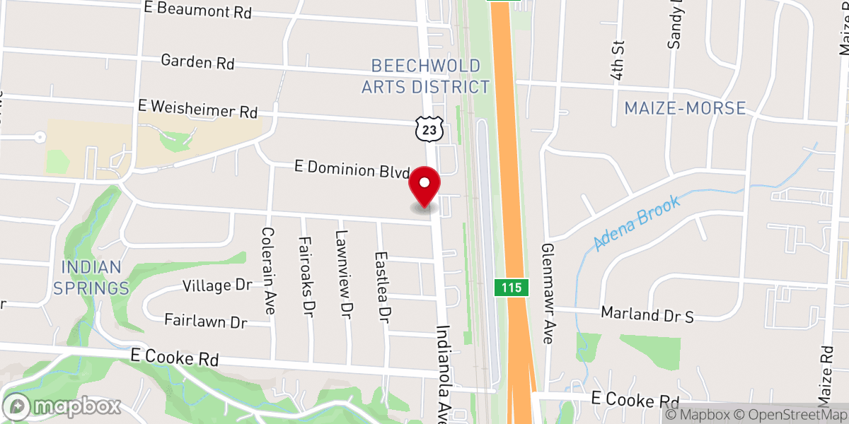 Map showing location of Ohio Family Church