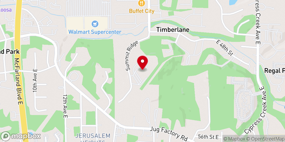 Map showing location of Tuscaloosa Pastors Network Inc