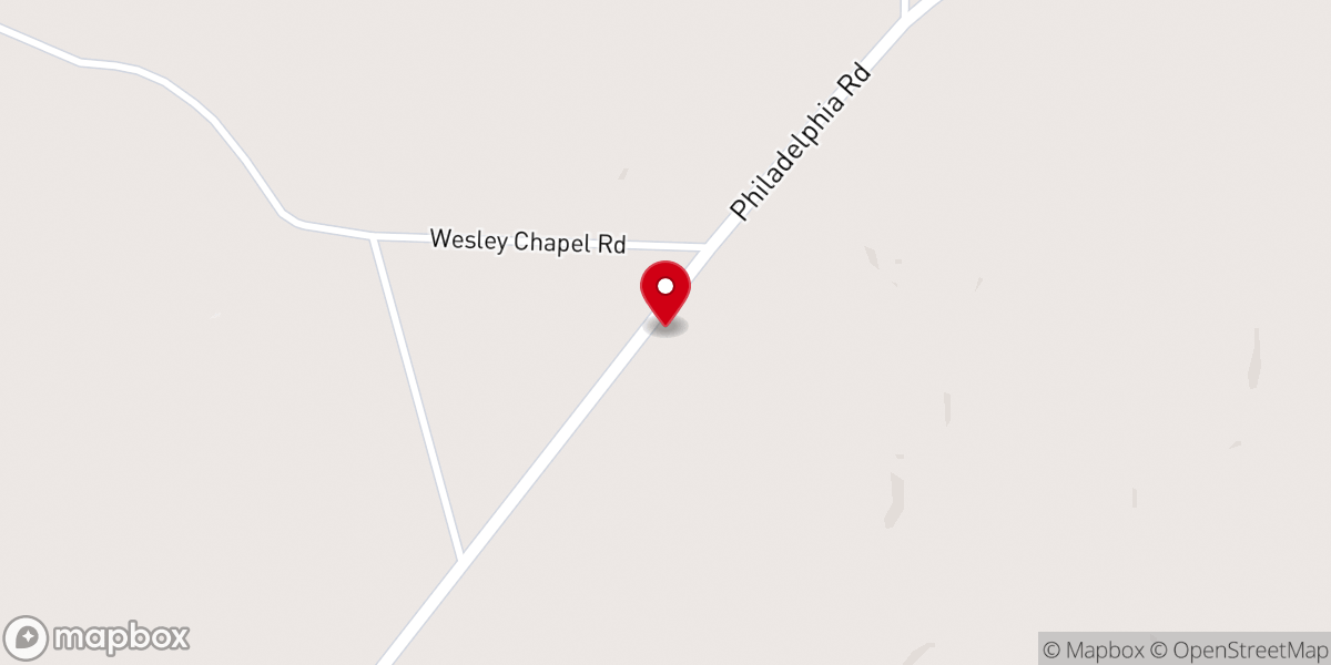 Map showing location of Scienceville Church